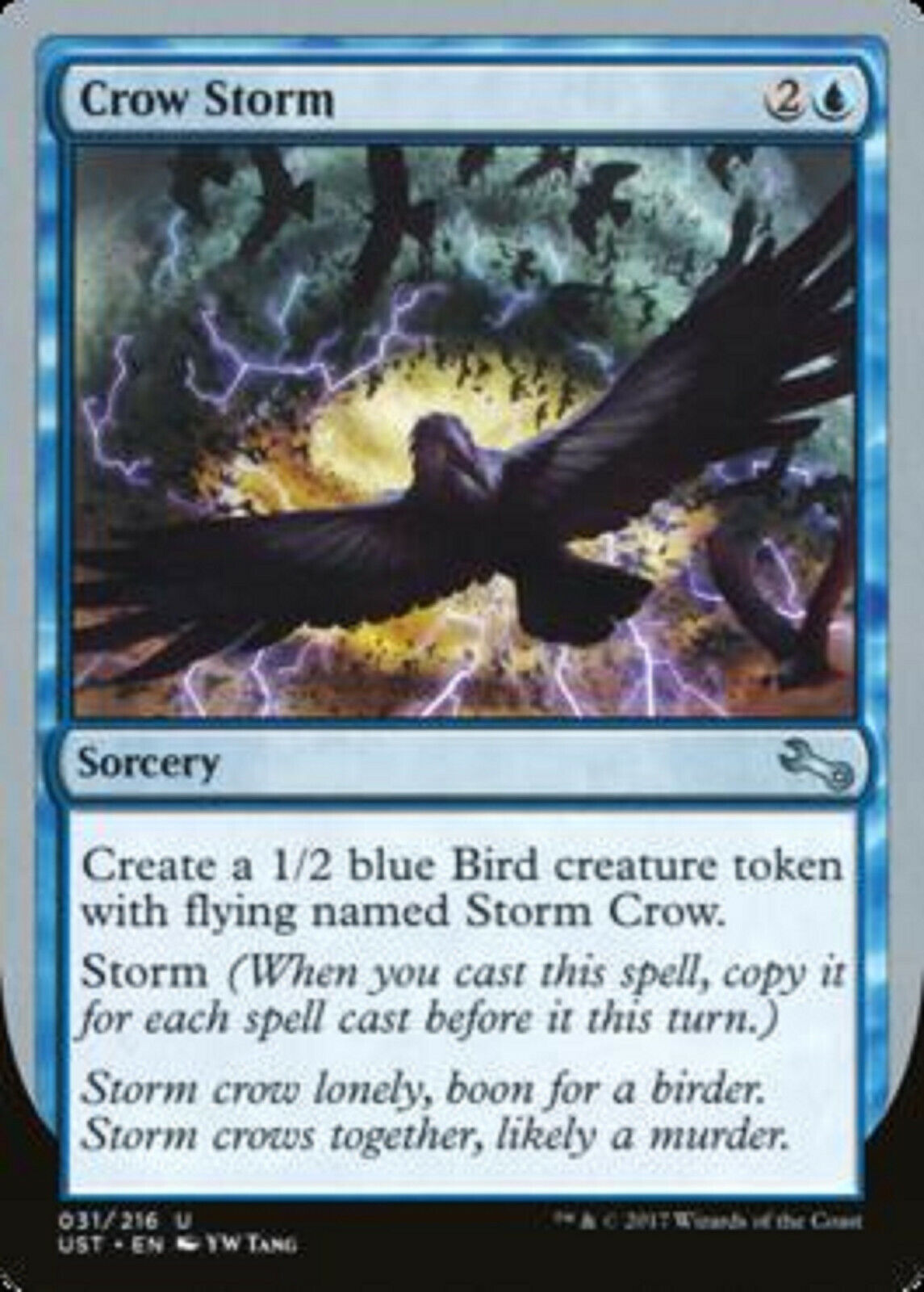 MTG 1x Crow Storm Unstable card Magic the Gathering MTG