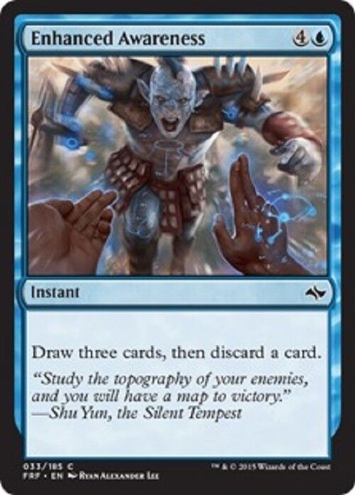 MTG 4x Enhanced Awareness Fate Reforged MTG Magic the gathering Blue C –  Omniphustoys