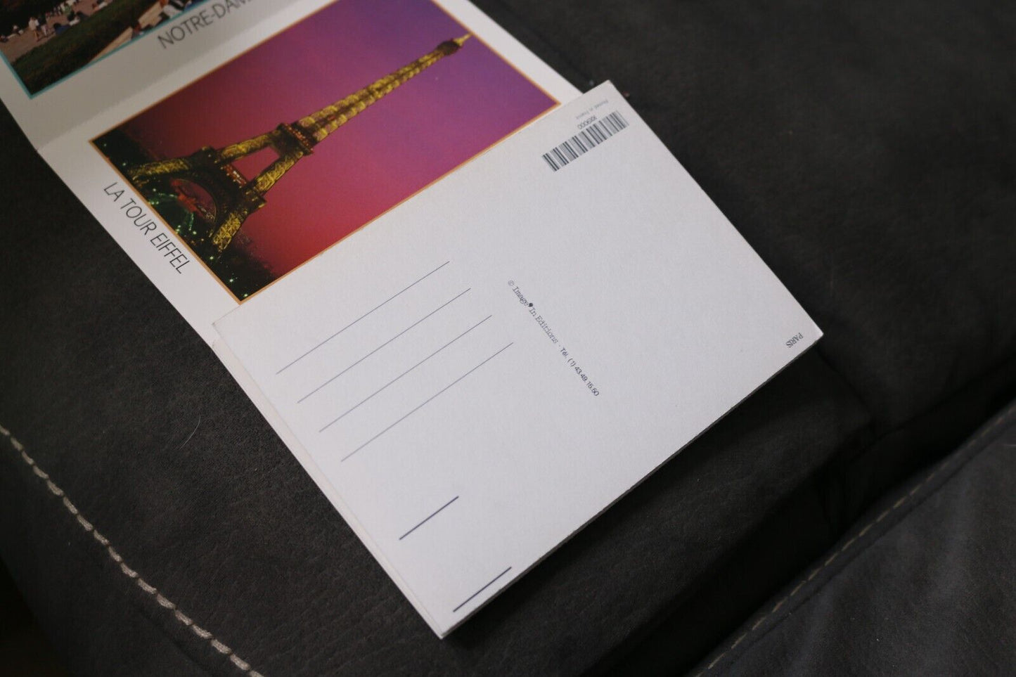 Vintage Post Card France Paris Souvenirs Tour Effeil Joconde Notre-Dame Lot