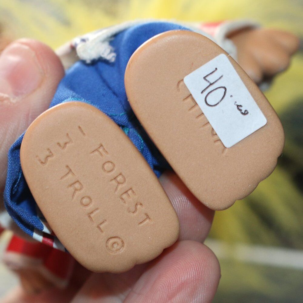 Vintage Forest Troll Imm Doll Yellow Hair Clothes Montreal Canadian Hockey Team