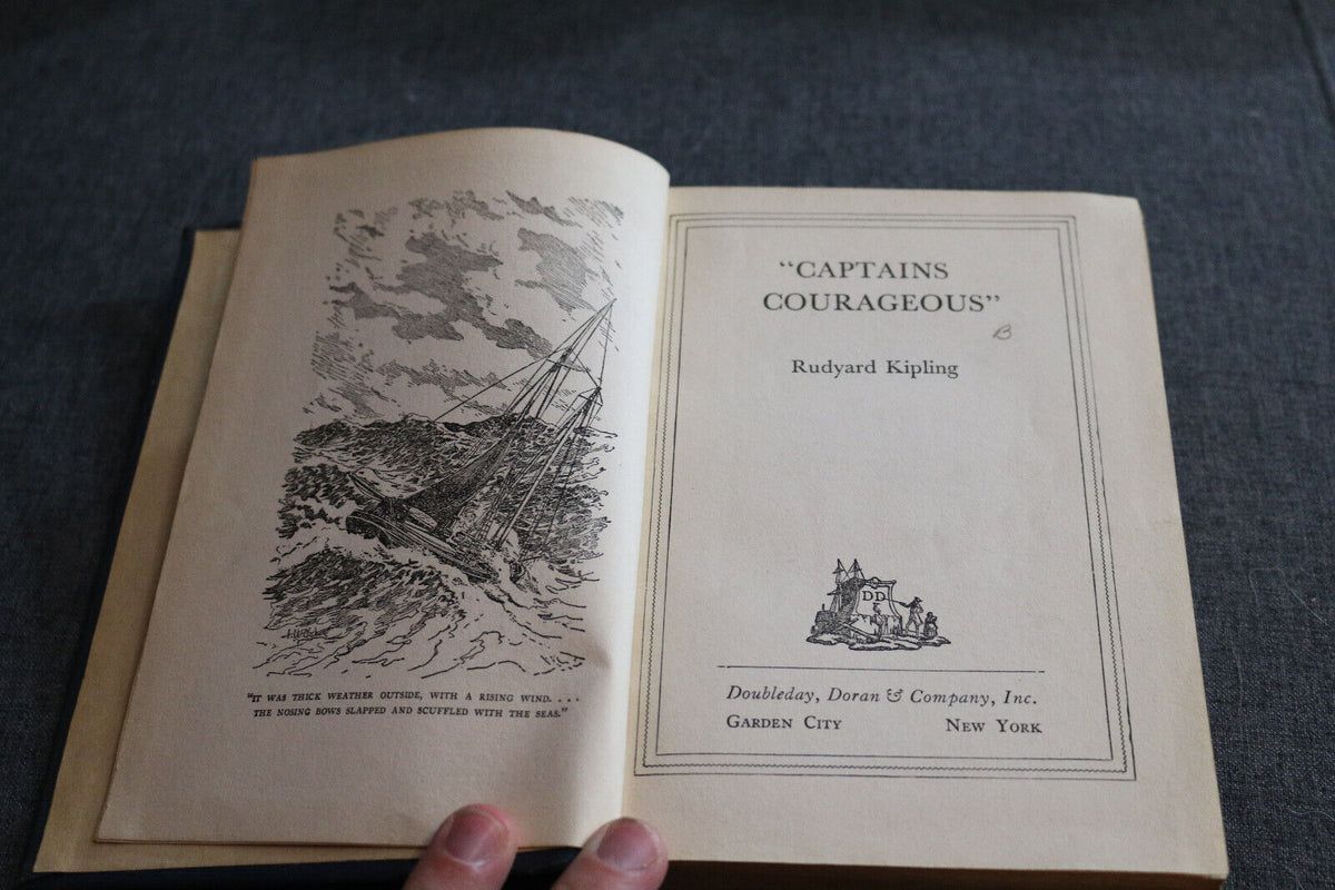 Captains Courageous Kipling Hardcover Antique Book Vintage 1897?