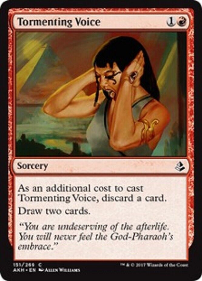 MTG MTG 4x Tormenting Voice Amonkhet cards Magic The Gathering