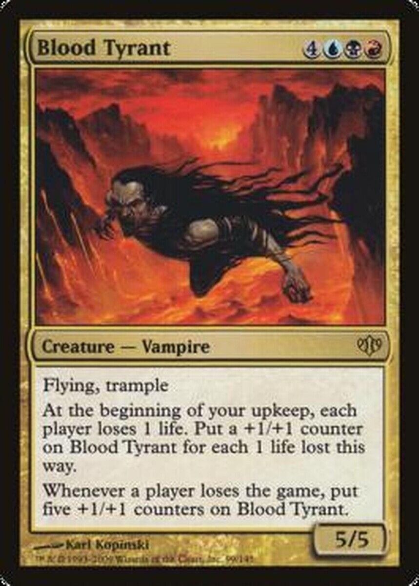 MTG MTG 1x Blood Tyrant Conflux Foil MTG Magic card Omniphustoys MTG MTG 1x Blood Tyrant Conflux Foil MTG Magic card Omniphustoys