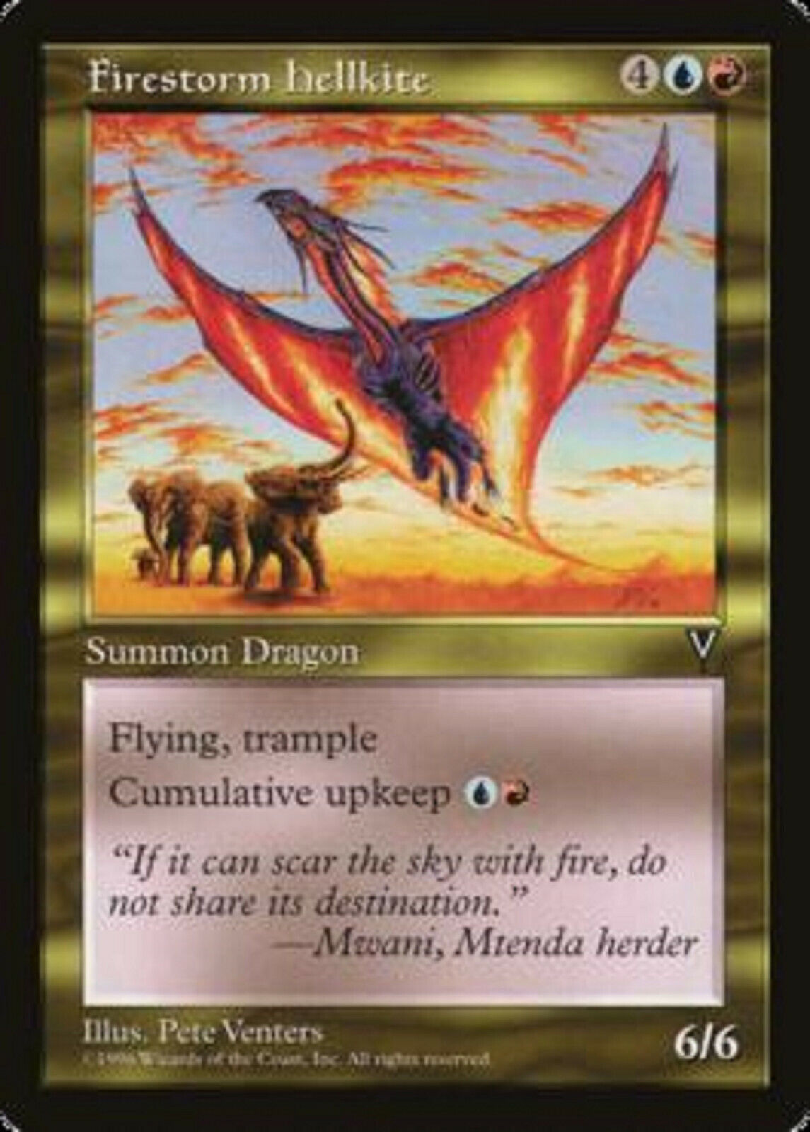 MTG 1x Firestorm Hellkite Visions reserved list card MTG Magic the Gathering MTG 1x Firestorm Hellkite Visions reserved list card MTG Magic the Gathering