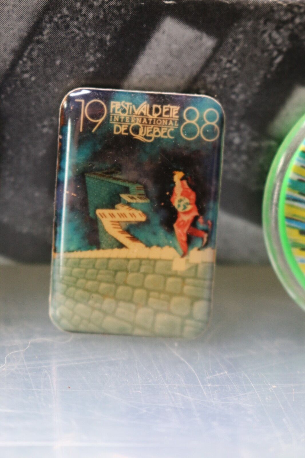 Vintage Macaron Pinback Québec 1988 Festival D'Été International Music Party Rar