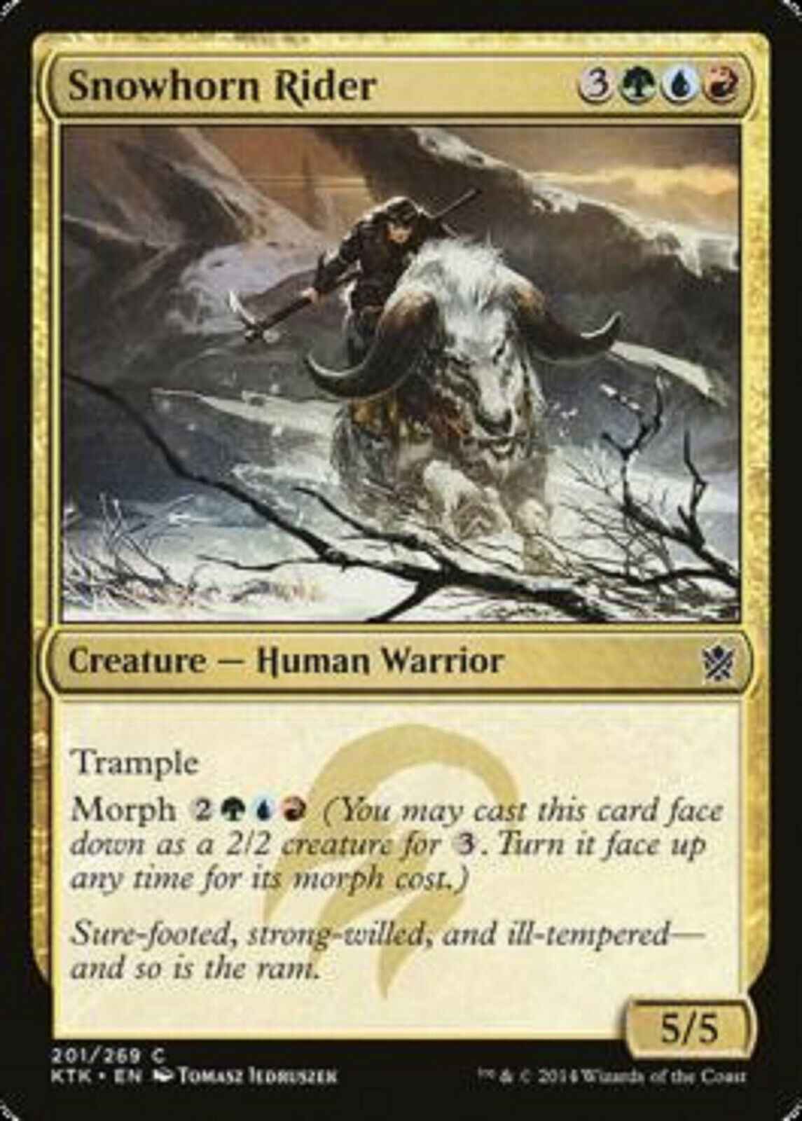 MTG MTG 4x Snowhorn Rider Khans of Tarkir cards Magic the gathering