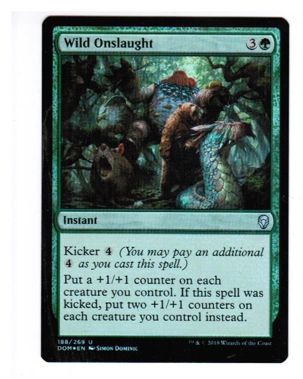 MTG 1x Wild Onslaught Dominaria FOIL English Unplayed NM cards Freshpa Omniphustoys MTG 1x Wild Onslaught Dominaria FOIL English Unplayed NM cards Freshpa Omniphustoys