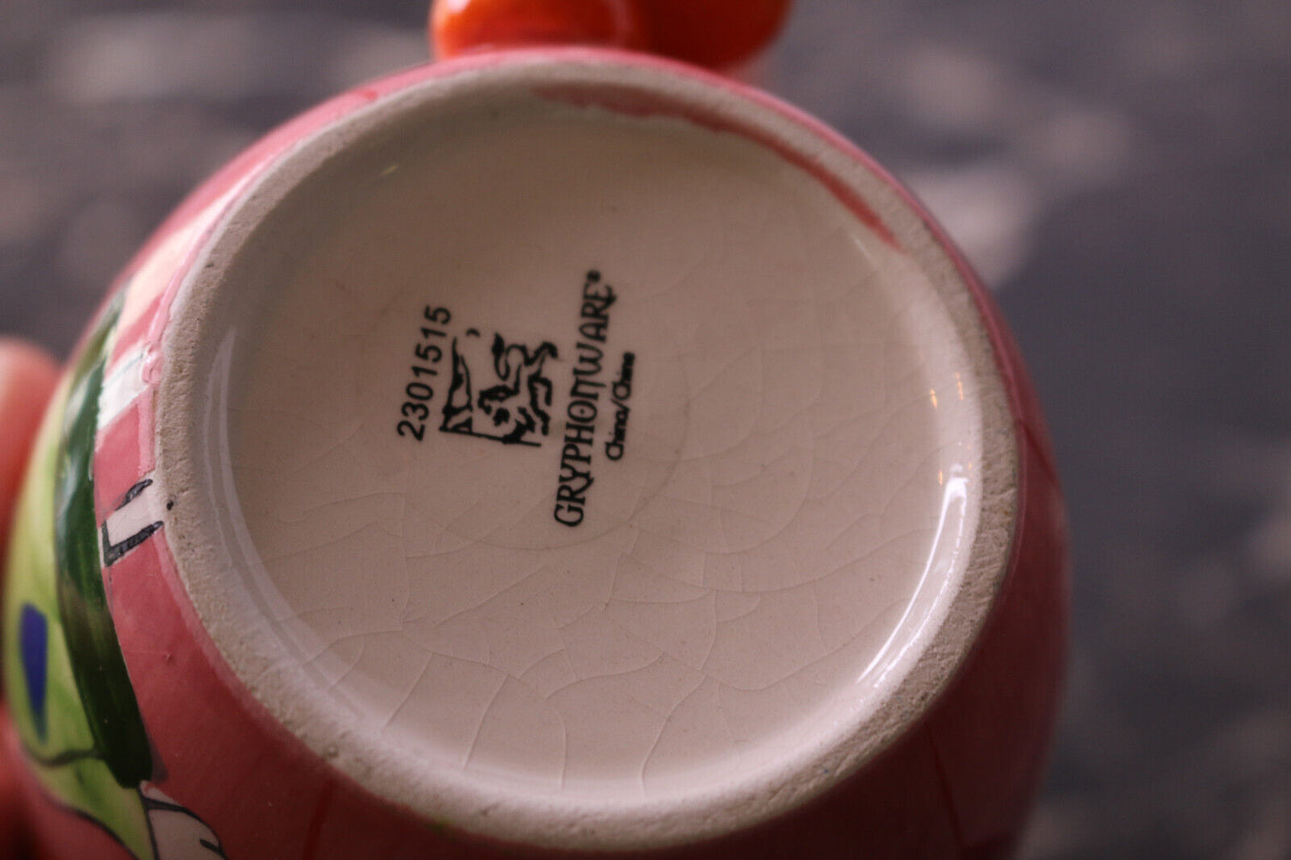 Vintage Gryphon Ware Two Tone 3D Cup Mug Morning Boy & Girl Mold Coffee Cuties