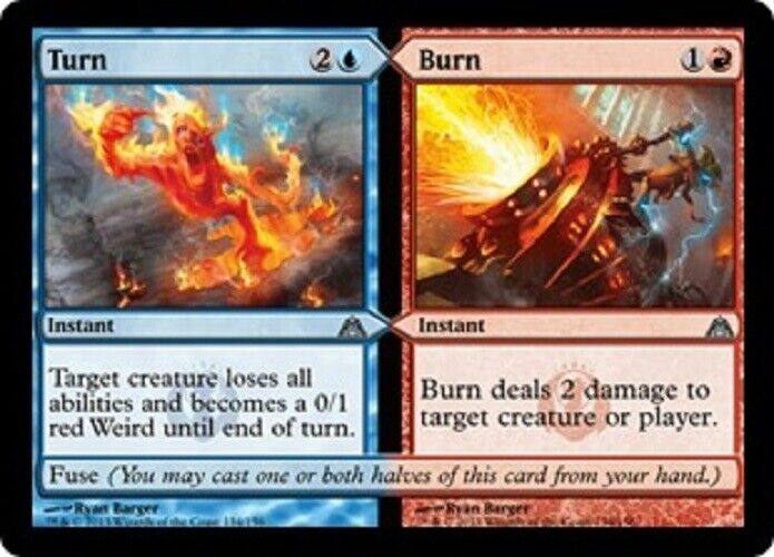 MTG MTG 1x Turn // Burn Dragon's Maze card Magic The Gathering NM –  Omniphustoys
