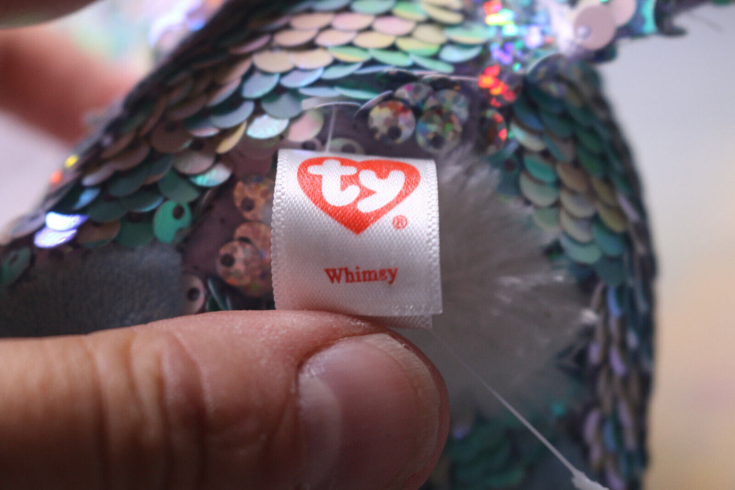 Ty Whimsy Blue Cat Flippable - Reg 6" 15Cm. Cute Cat Plush