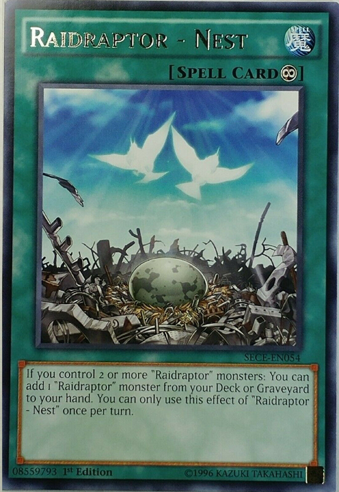 Yu-Gi-Oh! Raidraptor - Nid/Nest Card Played Spell 1St Edition
