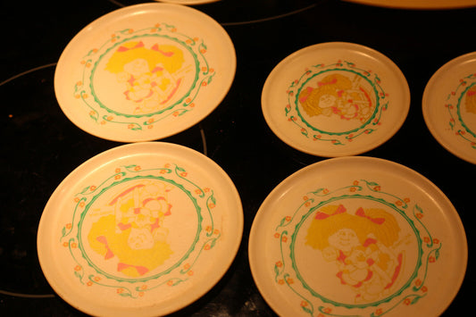 Vintage Hg Toys Cabbage Patch Kids Accessories Plate Baby Cup Bottle Kitchen