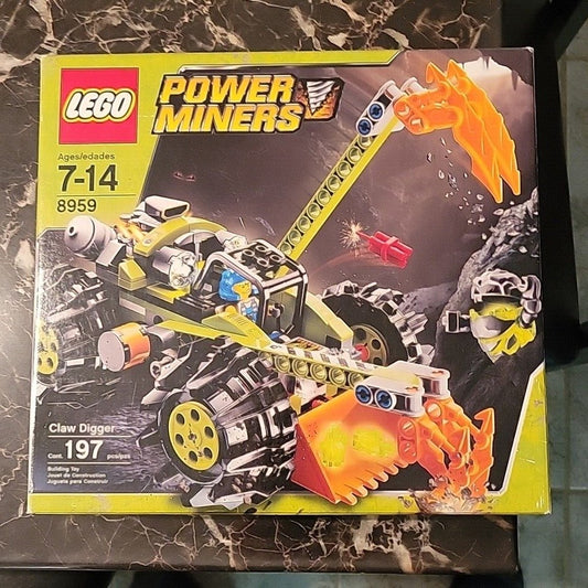 Lego Power Miners Claw Digger #8959 Complete W Box, Minifigs & Instructions