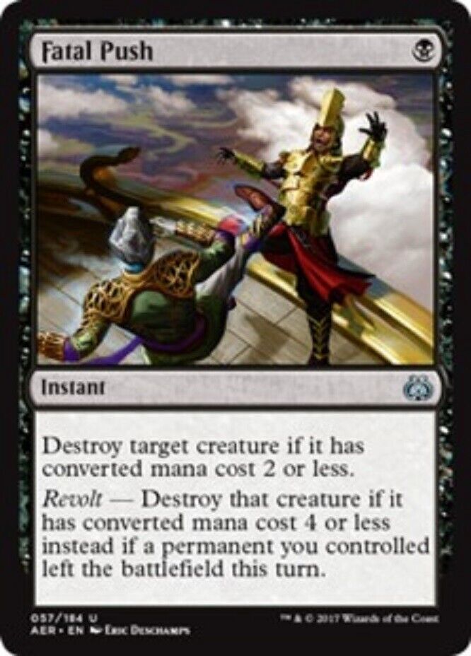 MTG MTG X1 Fatal Push Aether Revolt CARD Magic the GAthering Omniphustoys MTG MTG X1 Fatal Push Aether Revolt CARD Magic the GAthering Omniphustoys