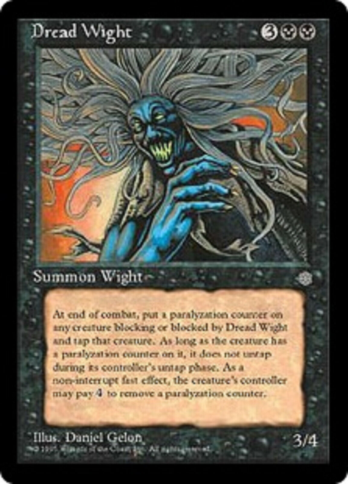 ice age mtg cards MTG 1x Dread Wight Ice Age card MTG Magic the Gathering – Omniphustoys
