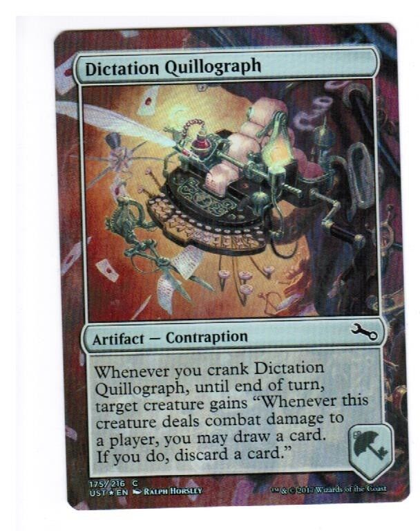 MTG MTG Dictation Quillograph FOIL Unstable NM Magic the Gathering card