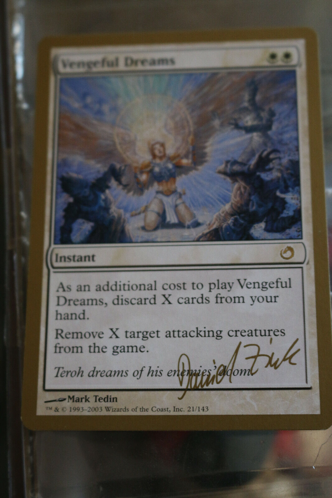 MTG Vengeful Dreams Daniel Zink SB World Championship Decks 2003 card Omniphustoys MTG Vengeful Dreams Daniel Zink SB World Championship Decks 2003 card Omniphustoys