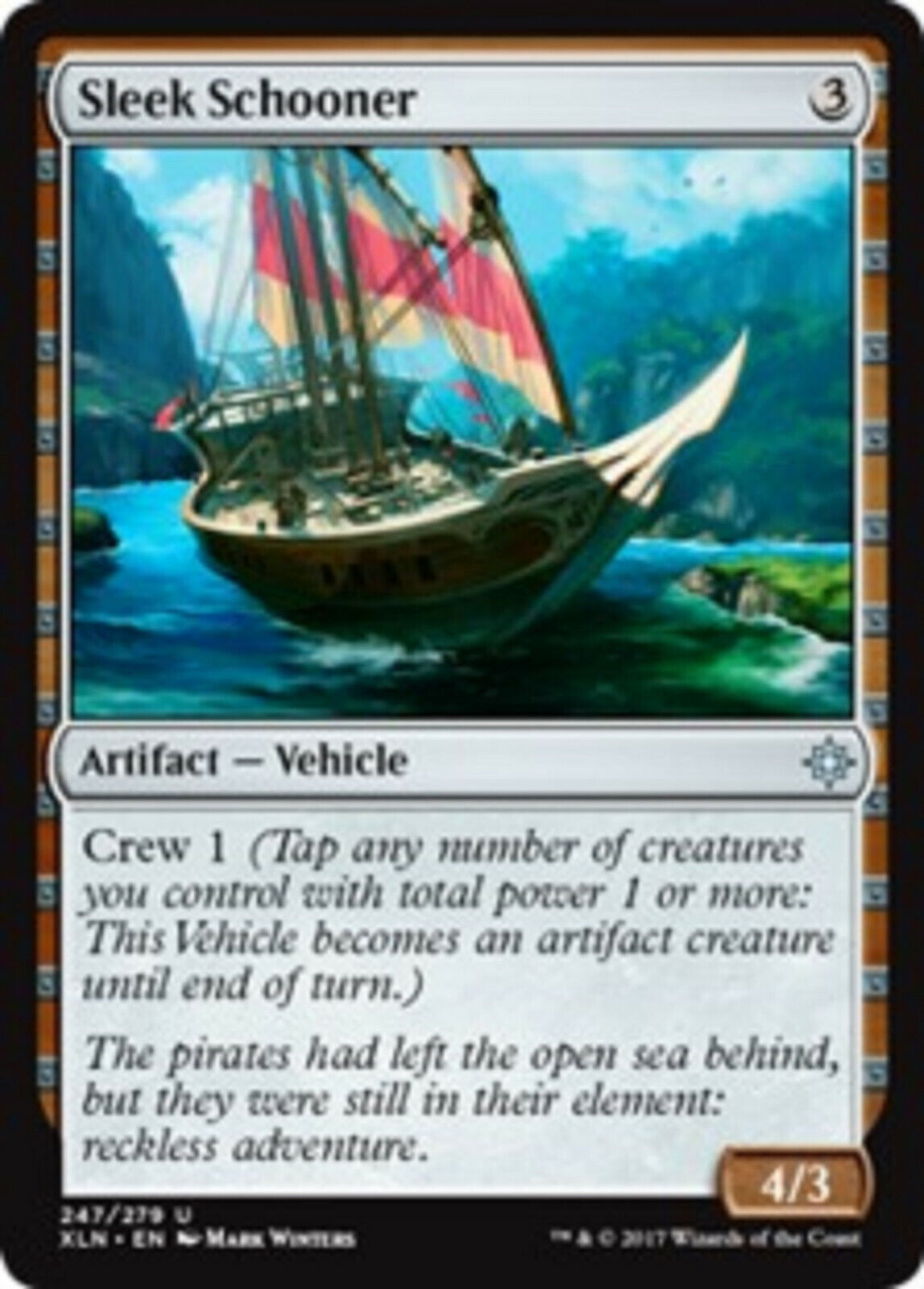 MTG 1x Sleek Schooner Ixalan Card MTG Magic the Gathering
