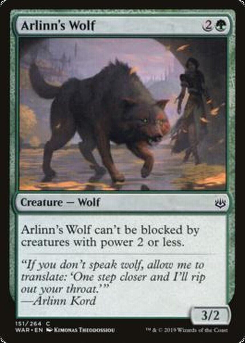 MTG Arlinn's Wolf War of the Spark Magic the Gathering 4x mtg cards
