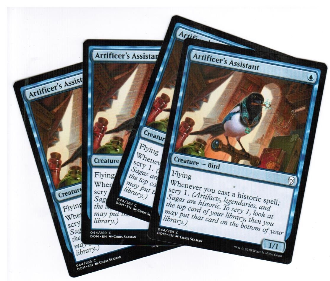 MTG MTG Artificer's Assistant X4 4x Magic the GAthering cards NM –  Omniphustoys