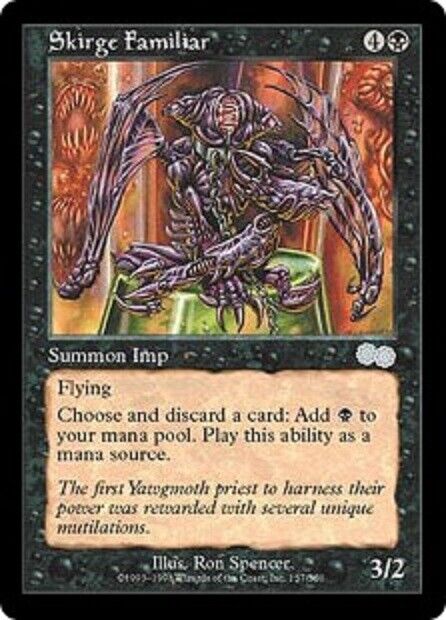 MTG MTG 1x Skirge Familiar Urza's Saga Card Magic The Gathering –  Omniphustoys