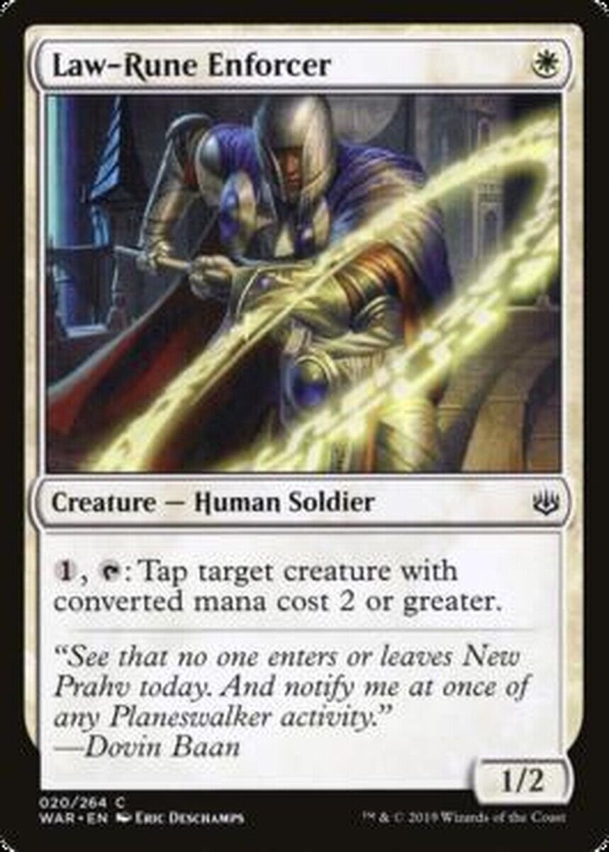 MTG MTG 4x Law-Rune Enforcer War of the Spark Cards Magic The Gatherin –  Omniphustoys