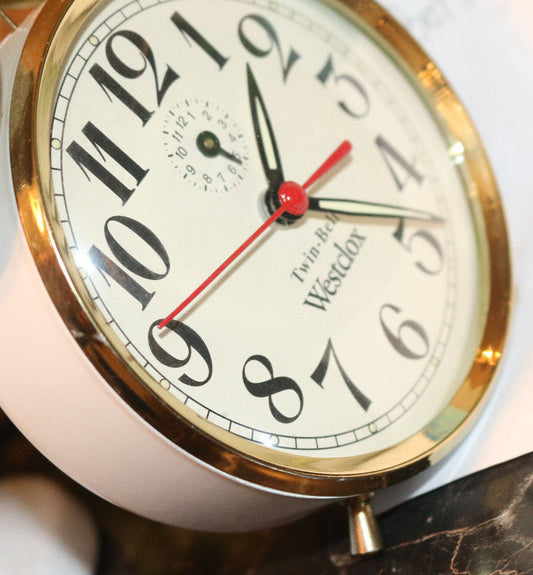 Westclox Big Ben Chrome Twin Bell Wind-Up Alarm Clock Working