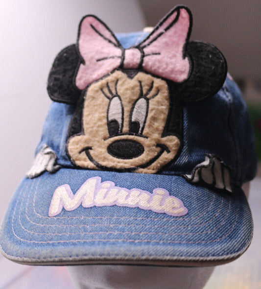 Disney Minnie Mouse Denim Cap Rare Baseball Hat Cap   21550A