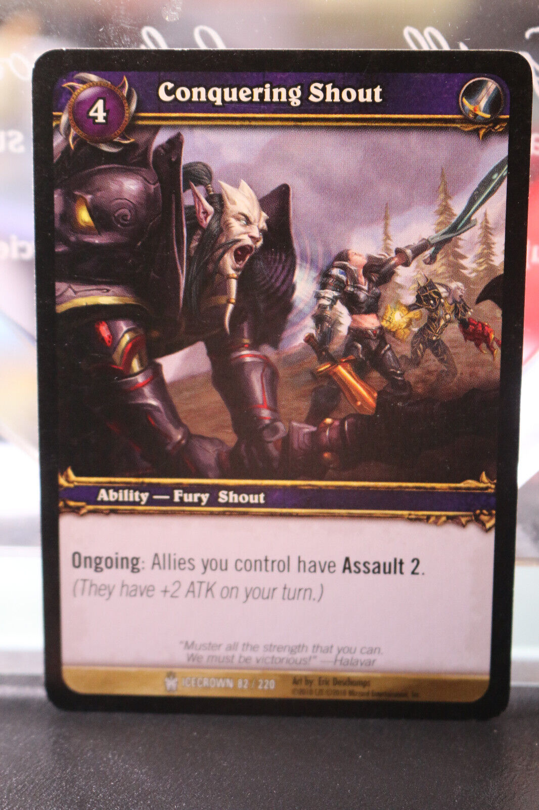 wow tcg rare cards Conquering Shout-Icecrown-World Of Warcraft Tcg Wow – Omniphustoys