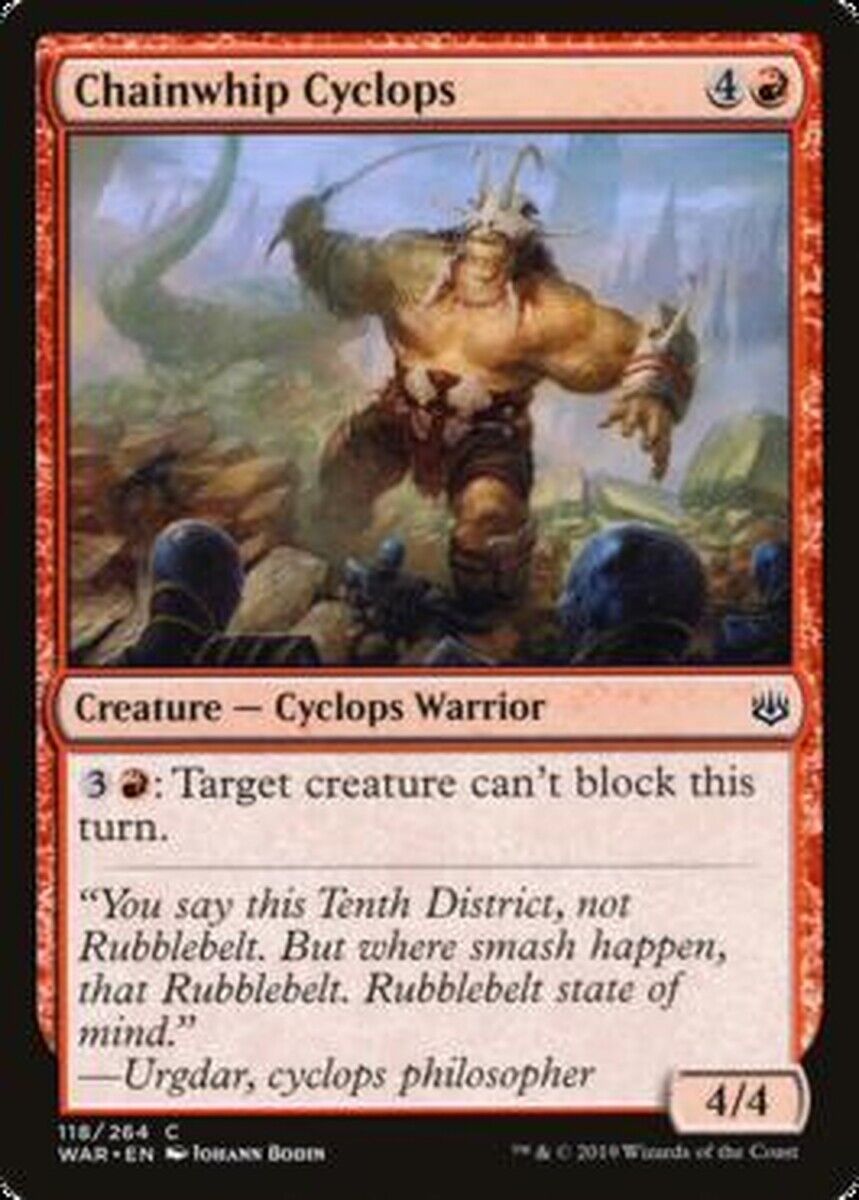 MTG MTG 4x Chainwhip Cyclops War of the Spark Cards Magic The Gathering NM