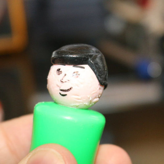 Green Dad W/ Black Hair - Vintage Fisher-Price Little People Figure