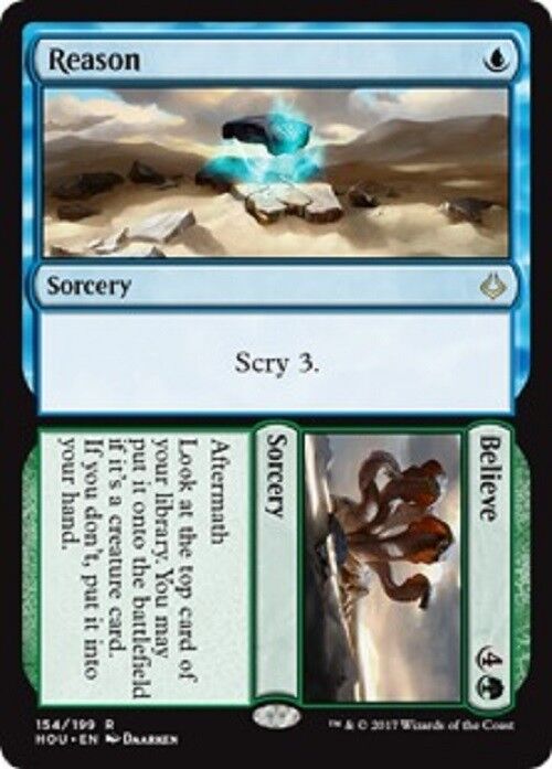 MTG x1 Reason // Believe Hour of Devastation Card MTG Freshpack Commander Pauper