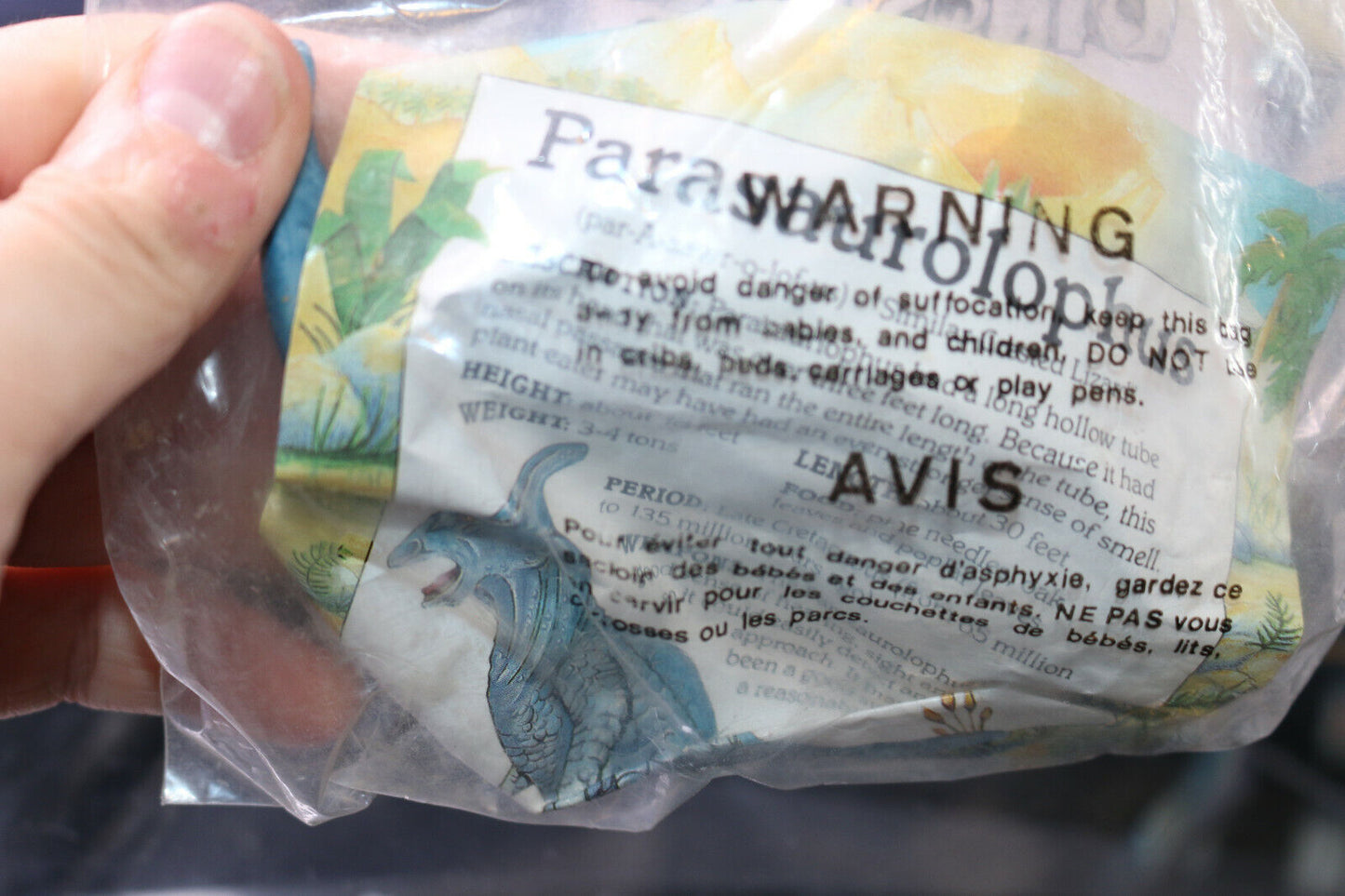 Vintage 1988 Playskool Definitely Dinosaurs Wendy'S Toys Parasaurolophus Sealed