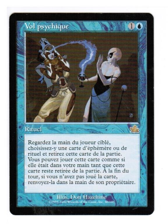 mtg theft cards MTG MTG Vol psychique Psychic Theft Prophecy FrançaisFrench Card Magic –  Omniphustoys