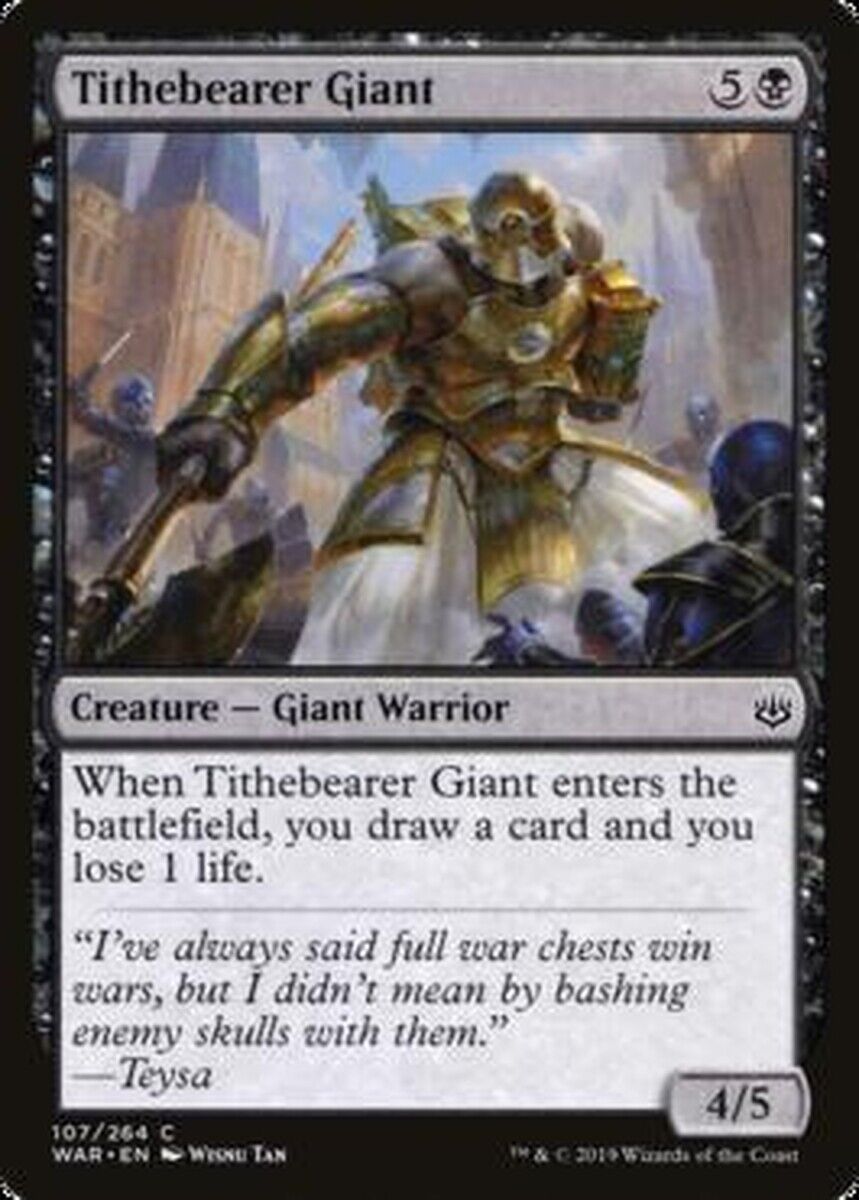 MTG MTG 4x VrasTithebearer Giant War of the Spark Cards Magic The Gath – Omniphustoys