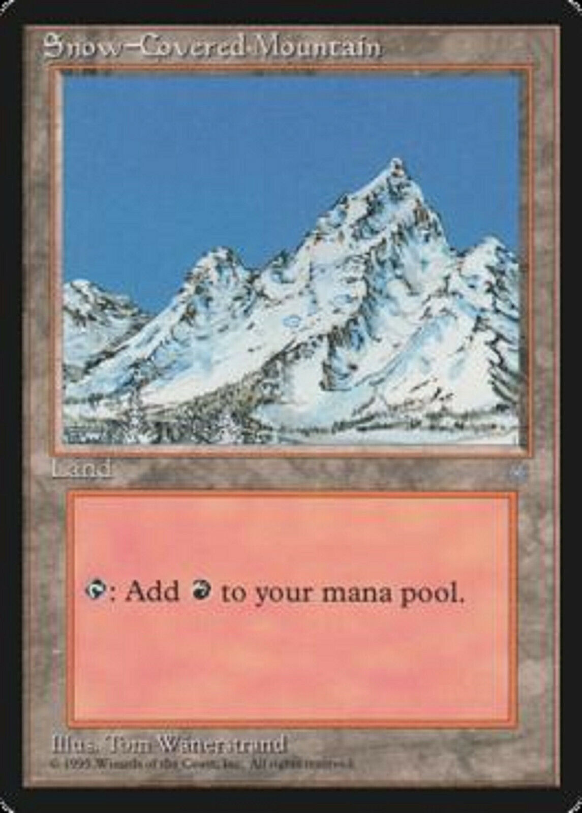 MTG MTG 1x Snow-Covered Mountain Ice Age Magic the gatherine card