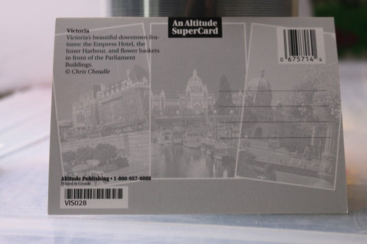 Vintage Post Card Victoria.B.C. Canada Downtown Features The Empress Hotel