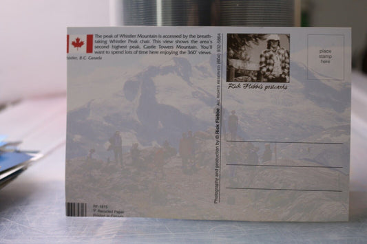 Vintage Post Card The Peak Of Whistler Canada B.C.