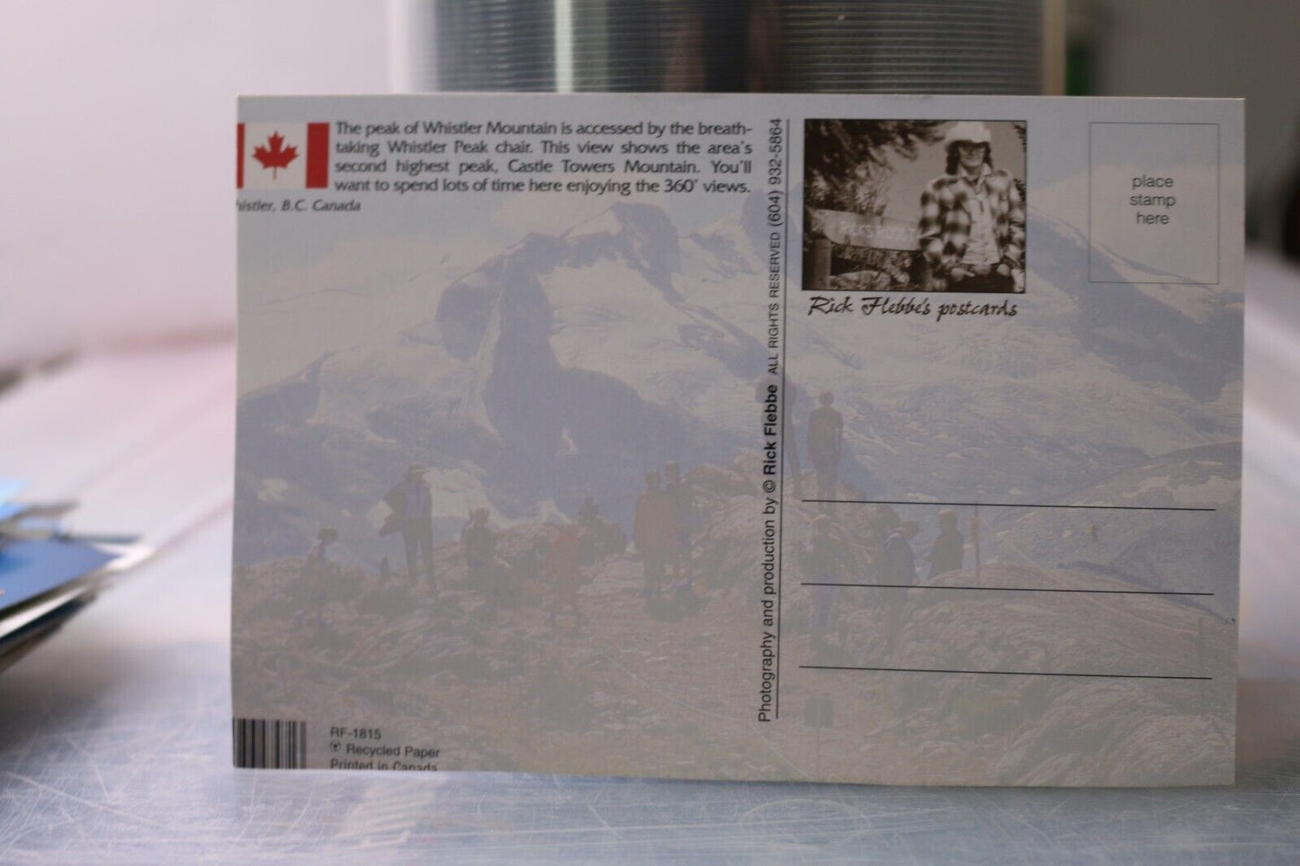 Vintage Post Card The Peak Of Whistler Canada B.C.