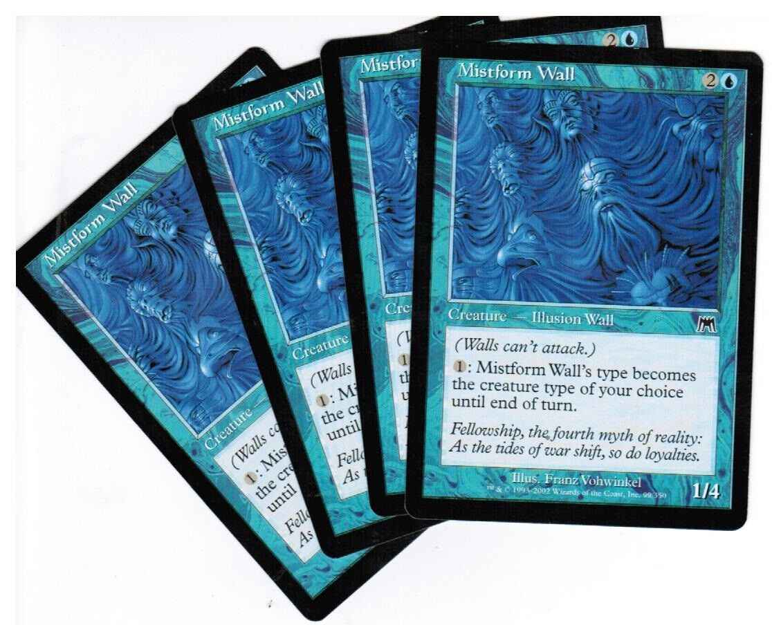 MTG MTG Mistform Wall Onslaught X4 4x Magic the GAthering cards WALL
