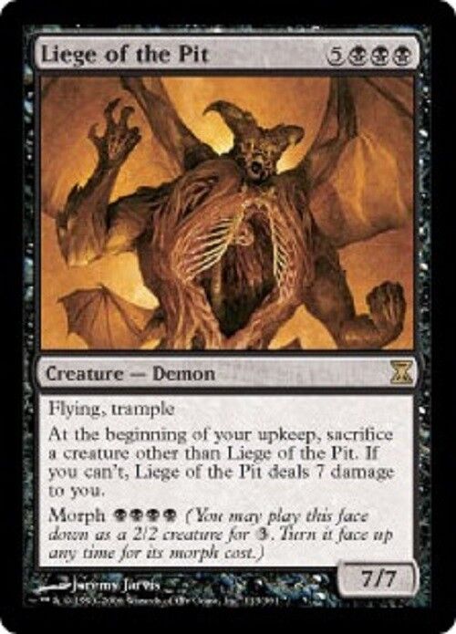 MTG 1x Liege of the Pit Time Spiral Mtg Magic The Gathering Card Game Rare