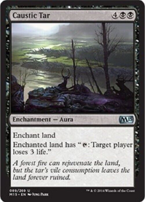 MTG MTG 1x Caustic Tar M15 Magic 2015 Core Set Cards Magic The Gathering