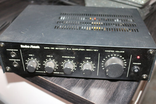 Radio Shack Mpa-30 32-2034, 20 Watt P.A. Public Address Amplifier 120V/12V