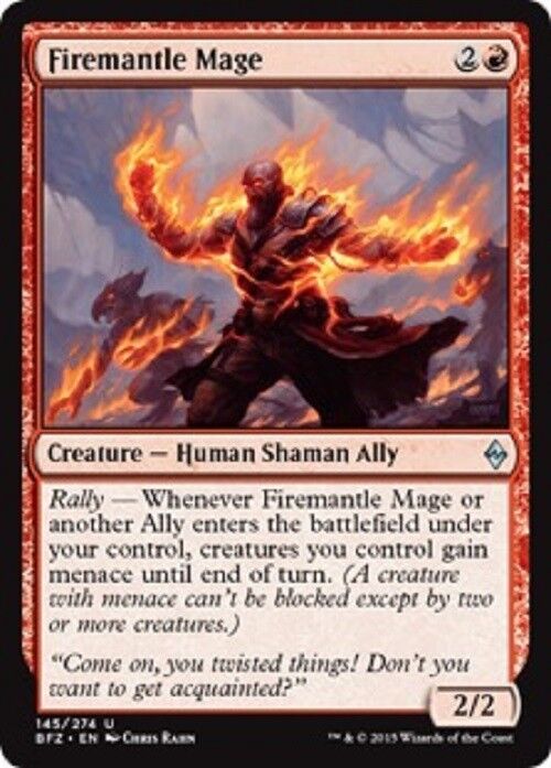MTG MTG 1x Firemantle Mage Battle for Zendikar card Magic The Gathering NM