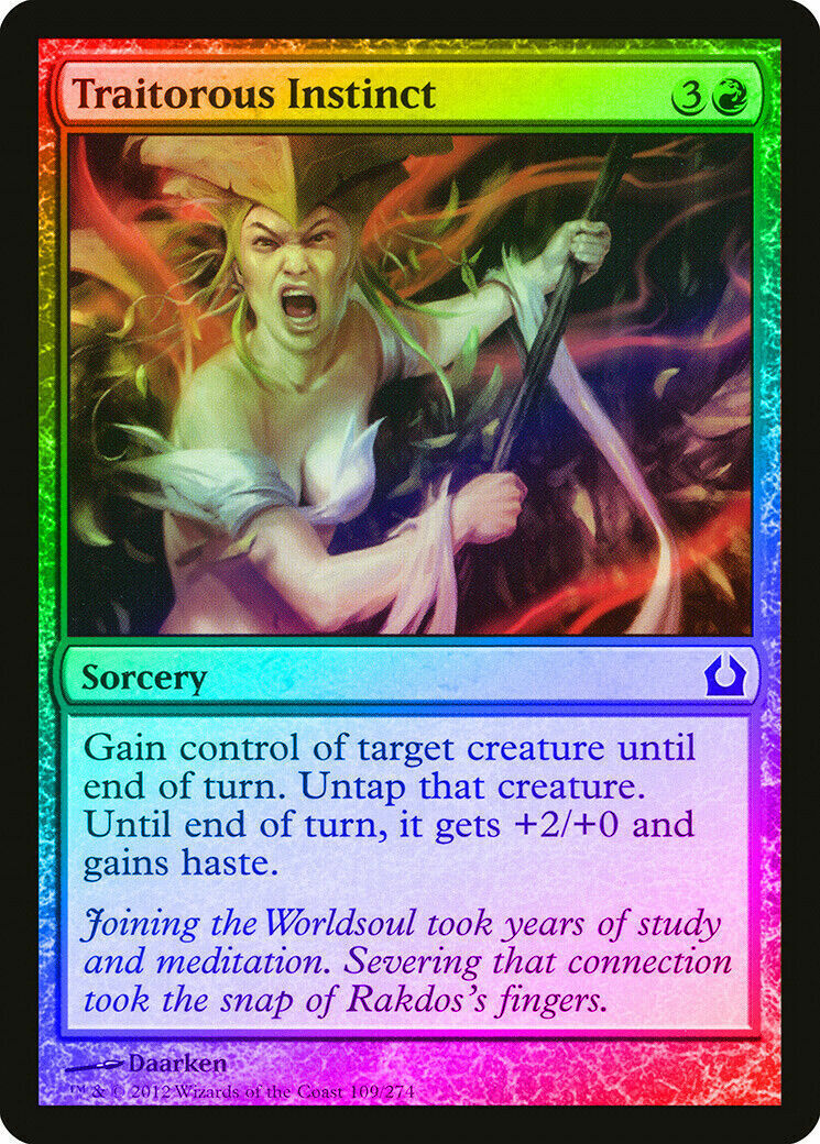 mtg return to ravnica cards MTG MTG 1x Traitorous Instinct Foil Return to Ravnica Card Magic The G – Omniphustoys