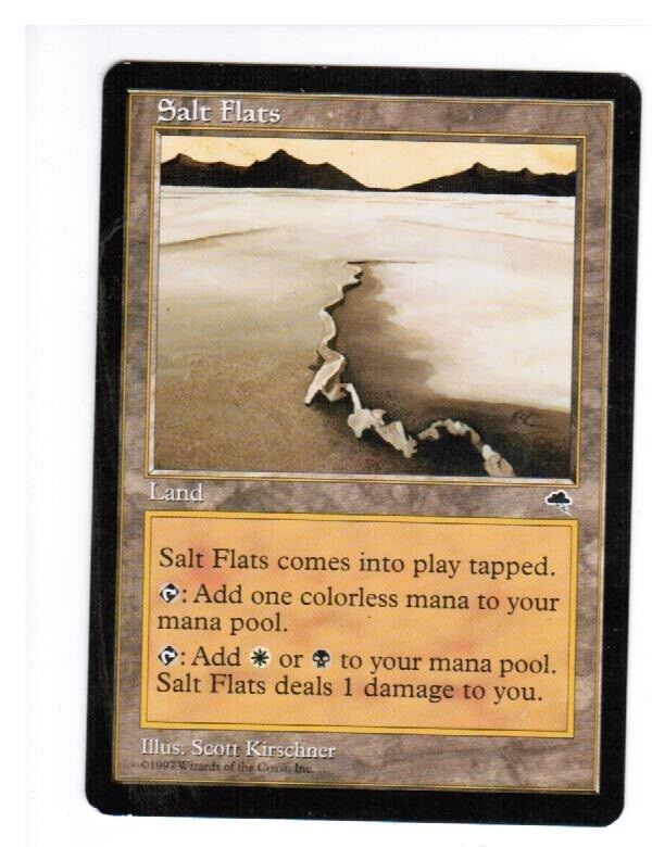 salt cards mtg MTG MTG Salt Flats Tempest (R) Land COmmander Magic the GAthering card – Omniphustoys