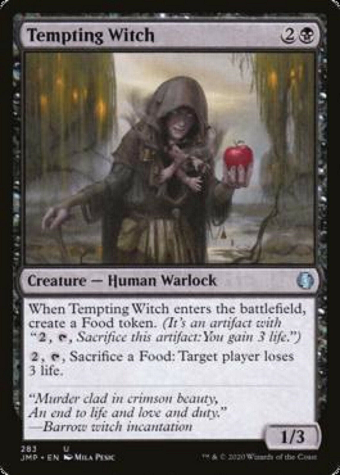 MTG MTG 1x Tempting Witch Jumpstart Magic the Gathering card