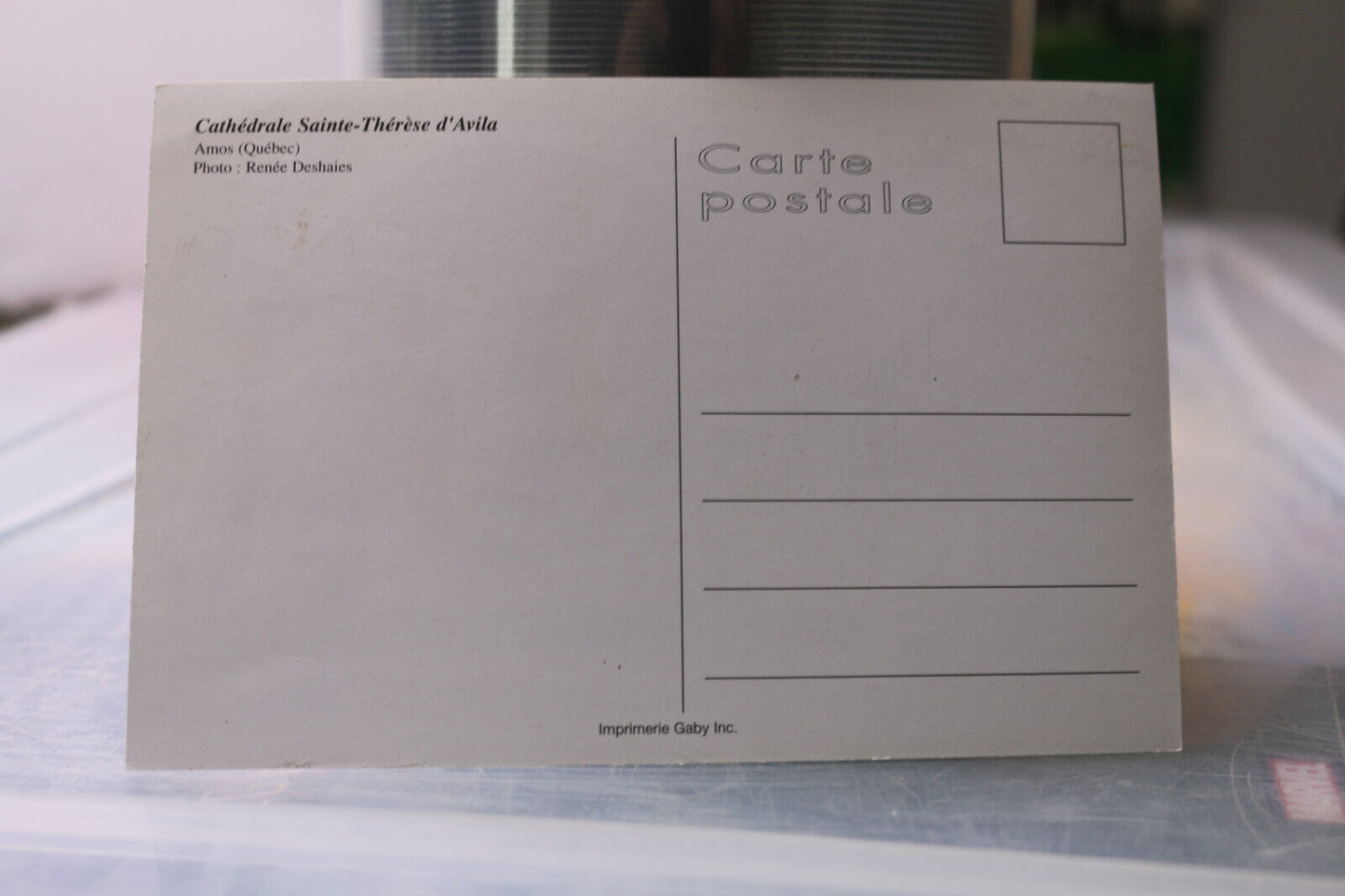 Vintage Post Card Cathédrale Sainte-Thérèse D'Avila Amos Québec Canada Renée