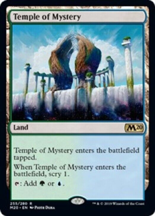 MTG Mtg x1 Temple of Mystery Core Set 2020 FOIL Magic the Gathering card