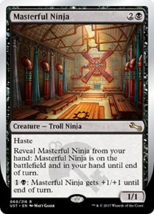 MTG 1x Masterful Ninja UNSTABLE NM Card MTG Magic RARE
